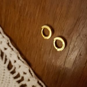 18k gold plated over sterling silver hugger earrings